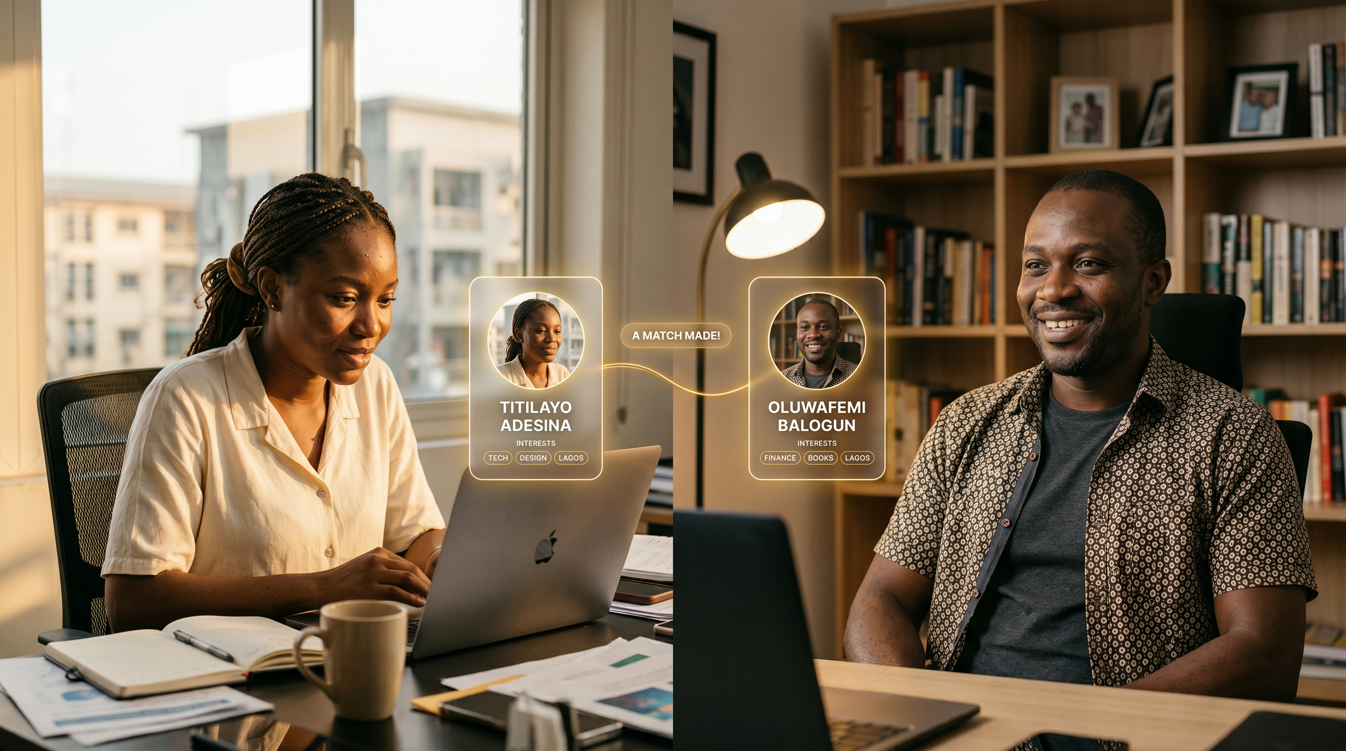 A mentor and mentee connected through the Who I Go Be platform